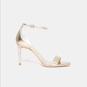 Saint Laurent Amber Sandal 8.5 Gold New with Box